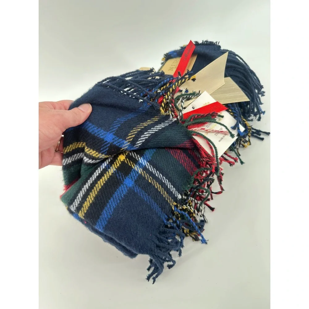 Nido Notte Italia Plaid Throw Blanket Tartan Plaid Christmas Made in Italy 51x67